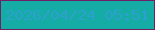 文字の大きさ：4、枠の色：702064、背景の色：15aca5、文字の色：2ea0d0 無料ブログパーツのブログ時計
