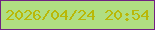 文字の大きさ：3、枠の色：702183、背景の色：b0de82、文字の色：b9b808 無料ブログパーツのブログ時計