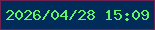 文字の大きさ：4、枠の色：702350、背景の色：012b59、文字の色：61f66a 無料ブログパーツのブログ時計