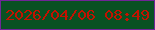 文字の大きさ：4、枠の色：702597、背景の色：095123、文字の色：c31200 無料ブログパーツのブログ時計