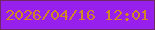 文字の大きさ：4、枠の色：702866、背景の色：9720ec、文字の色：d28525 無料ブログパーツのブログ時計