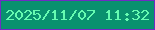文字の大きさ：5、枠の色：702bc4、背景の色：09916f、文字の色：66fbb1 無料ブログパーツのブログ時計