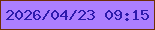 文字の大きさ：5、枠の色：702f05、背景の色：ac7fff、文字の色：2d1aac 無料ブログパーツのブログ時計