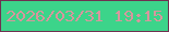 文字の大きさ：5、枠の色：703151、背景の色：3cd48a、文字の色：d7969d 無料ブログパーツのブログ時計