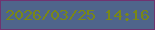 文字の大きさ：1、枠の色：703370、背景の色：4f658b、文字の色：798717 無料ブログパーツのブログ時計