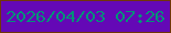文字の大きさ：1、枠の色：70350a、背景の色：6408b6、文字の色：019278 無料ブログパーツのブログ時計