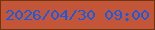 文字の大きさ：3、枠の色：70350b、背景の色：c35639、文字の色：175ae4 無料ブログパーツのブログ時計