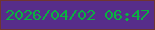 文字の大きさ：3、枠の色：703531、背景の色：572d8a、文字の色：0ab23f 無料ブログパーツのブログ時計