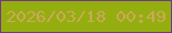 文字の大きさ：4、枠の色：703988、背景の色：94ae0f、文字の色：cba85b 無料ブログパーツのブログ時計