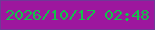 文字の大きさ：3、枠の色：703997、背景の色：9d179e、文字の色：14c24a 無料ブログパーツのブログ時計