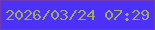 文字の大きさ：3、枠の色：703ab1、背景の色：4c31f8、文字の色：a2a76b 無料ブログパーツのブログ時計