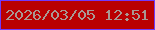 文字の大きさ：1、枠の色：703afa、背景の色：b90001、文字の色：a99892 無料ブログパーツのブログ時計