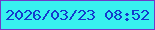 文字の大きさ：2、枠の色：703bc7、背景の色：38f1ef、文字の色：143bce 無料ブログパーツのブログ時計