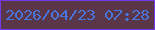 文字の大きさ：3、枠の色：703bec、背景の色：5b3548、文字の色：4a76dc 無料ブログパーツのブログ時計