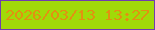 文字の大きさ：2、枠の色：703eae、背景の色：a1da08、文字の色：e29111 無料ブログパーツのブログ時計