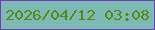 文字の大きさ：2、枠の色：703eb1、背景の色：7ebab5、文字の色：528b10 無料ブログパーツのブログ時計