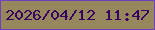 文字の大きさ：1、枠の色：703fbb、背景の色：96875c、文字の色：370261 無料ブログパーツのブログ時計
