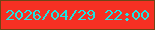 文字の大きさ：4、枠の色：704416、背景の色：f63023、文字の色：1de4e3 無料ブログパーツのブログ時計