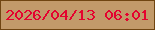 文字の大きさ：4、枠の色：704511、背景の色：c29a6a、文字の色：e4032f 無料ブログパーツのブログ時計