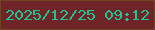 文字の大きさ：2、枠の色：704522、背景の色：6f2528、文字の色：1ec594 無料ブログパーツのブログ時計