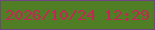 文字の大きさ：4、枠の色：704584、背景の色：4f7e24、文字の色：c52755 無料ブログパーツのブログ時計