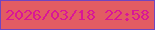 文字の大きさ：3、枠の色：7045c0、背景の色：e25c63、文字の色：da1696 無料ブログパーツのブログ時計