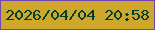 文字の大きさ：3、枠の色：7046b8、背景の色：cfa72b、文字の色：013e30 無料ブログパーツのブログ時計