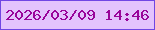 文字の大きさ：3、枠の色：7046e4、背景の色：e3c3fd、文字の色：99049a 無料ブログパーツのブログ時計