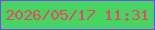 文字の大きさ：4、枠の色：7047f0、背景の色：46d561、文字の色：ea456b 無料ブログパーツのブログ時計