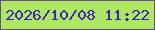 文字の大きさ：2、枠の色：704886、背景の色：ace960、文字の色：4221c4 無料ブログパーツのブログ時計