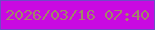 文字の大きさ：4、枠の色：704bc7、背景の色：c90ae1、文字の色：a18768 無料ブログパーツのブログ時計