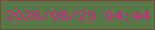 文字の大きさ：2、枠の色：704e42、背景の色：587848、文字の色：cb2682 無料ブログパーツのブログ時計
