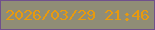 文字の大きさ：5、枠の色：70508c、背景の色：908d76、文字の色：e89a0e 無料ブログパーツのブログ時計
