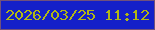 文字の大きさ：1、枠の色：70517c、背景の色：1420c9、文字の色：b1b714 無料ブログパーツのブログ時計