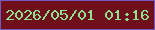 文字の大きさ：4、枠の色：705abd、背景の色：6e0f1b、文字の色：90e191 無料ブログパーツのブログ時計