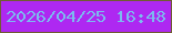 文字の大きさ：3、枠の色：705c33、背景の色：ae28f1、文字の色：7cbaef 無料ブログパーツのブログ時計