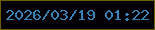 文字の大きさ：1、枠の色：705e04、背景の色：030005、文字の色：3783b7 無料ブログパーツのブログ時計