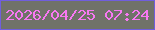 文字の大きさ：1、枠の色：705edd、背景の色：707269、文字の色：f878f3 無料ブログパーツのブログ時計