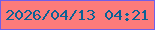 文字の大きさ：5、枠の色：705ee8、背景の色：fc7b7a、文字の色：0b6295 無料ブログパーツのブログ時計