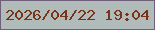 文字の大きさ：2、枠の色：705f7a、背景の色：b0bbba、文字の色：793316 無料ブログパーツのブログ時計