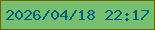 文字の大きさ：5、枠の色：706102、背景の色：77bf71、文字の色：035d7f 無料ブログパーツのブログ時計