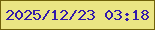 文字の大きさ：3、枠の色：70610a、背景の色：ebe584、文字の色：331aaa 無料ブログパーツのブログ時計