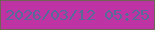 文字の大きさ：2、枠の色：706455、背景の色：bd33a4、文字の色：576c94 無料ブログパーツのブログ時計