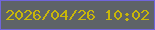 文字の大きさ：2、枠の色：7065db、背景の色：5e6367、文字の色：c8b70a 無料ブログパーツのブログ時計