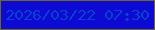文字の大きさ：2、枠の色：706628、背景の色：0d0bd3、文字の色：0b41d3 無料ブログパーツのブログ時計