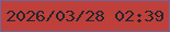 文字の大きさ：3、枠の色：706699、背景の色：bf403b、文字の色：24252d 無料ブログパーツのブログ時計