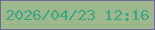 文字の大きさ：2、枠の色：70679a、背景の色：9eb78d、文字の色：39a685 無料ブログパーツのブログ時計