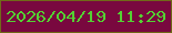 文字の大きさ：1、枠の色：706918、背景の色：79083f、文字の色：53d132 無料ブログパーツのブログ時計