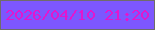 文字の大きさ：4、枠の色：706c69、背景の色：7d57fe、文字の色：e316ce 無料ブログパーツのブログ時計