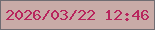 文字の大きさ：2、枠の色：706c71、背景の色：c9aba7、文字の色：b8255d 無料ブログパーツのブログ時計